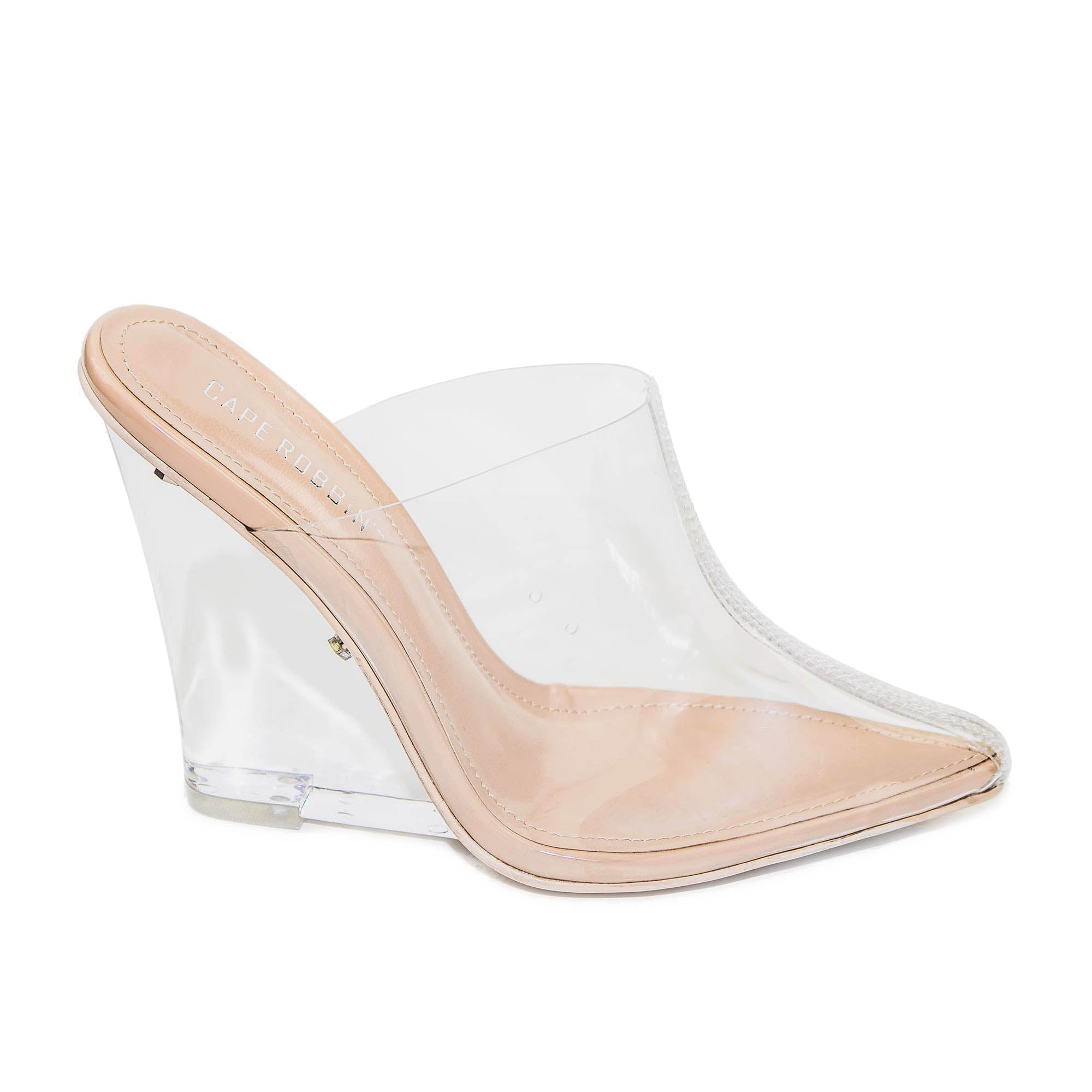 Heels & Wedges | White Transparent Heels | Freeup